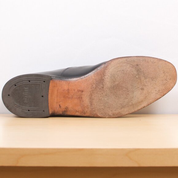 Hartt 11.5 C Black Leather Calfskin Captoe Oxford Shoe - Picture 8 of 9